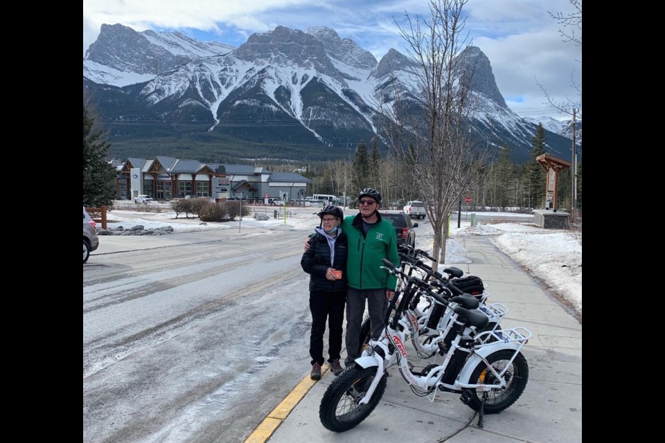 Carol and Mick Samenook enjoyed a biking trip to Canmore last winter. The ebikes they purchased have provided exercise and a new way to enjoy the scenery.
