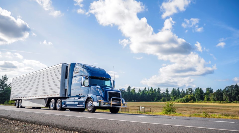 semi on highway