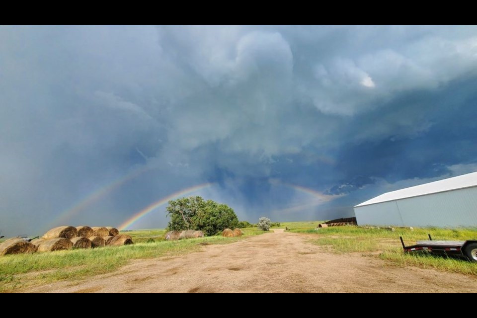 A powerful storm struck near Beaubier on Sunday afternoon. 