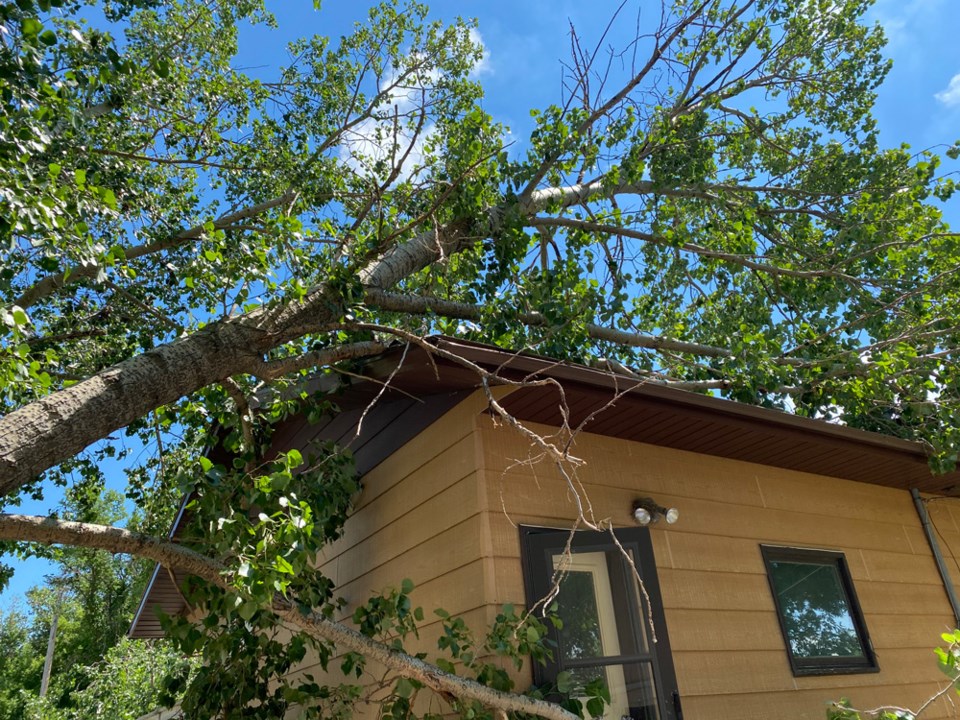 Carlyle residence storm damage