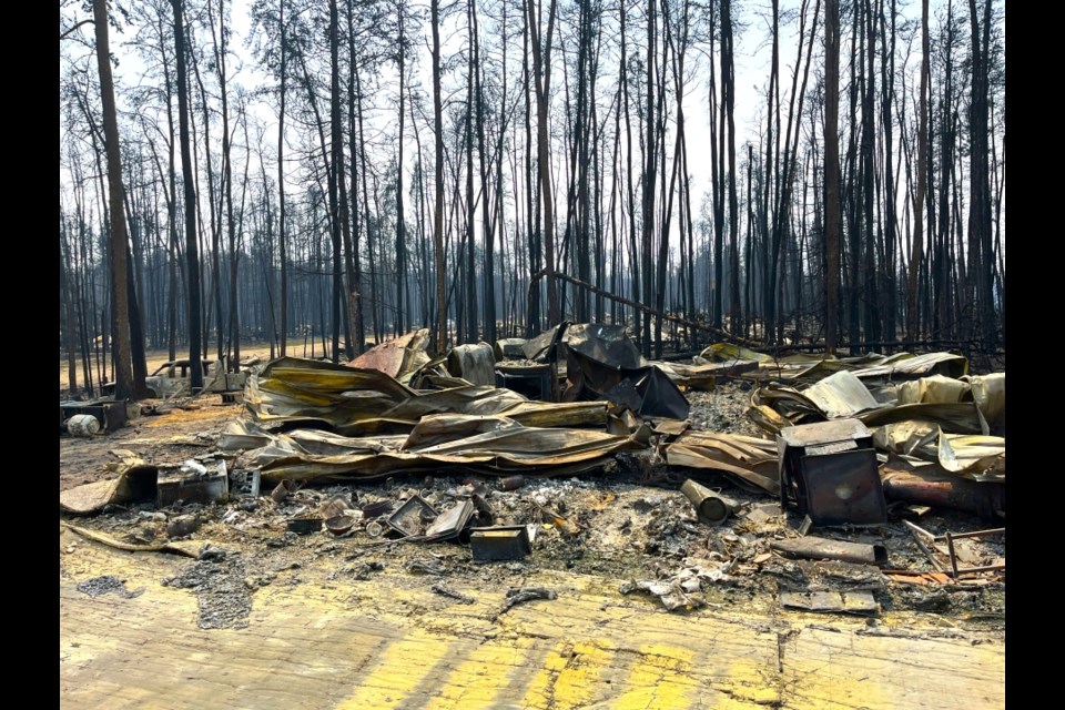 The burned items were left behind at the Swiderski home.