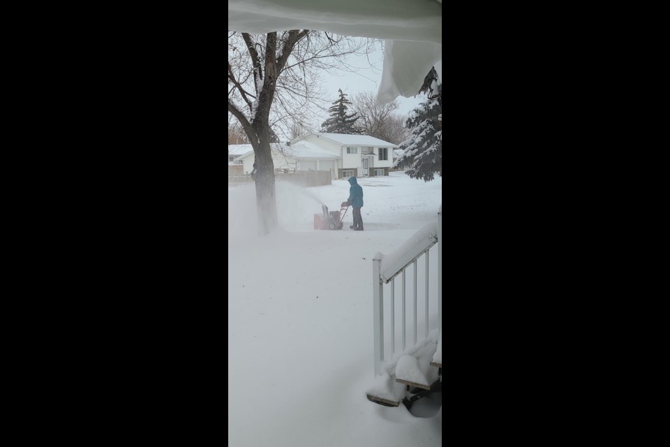 The sound of snowblowers and shovels have resonated through towns for nearly a week with Old Man Winter bringing dual storms to the area.  Also note the creation of roof drifts creating an interesting view.