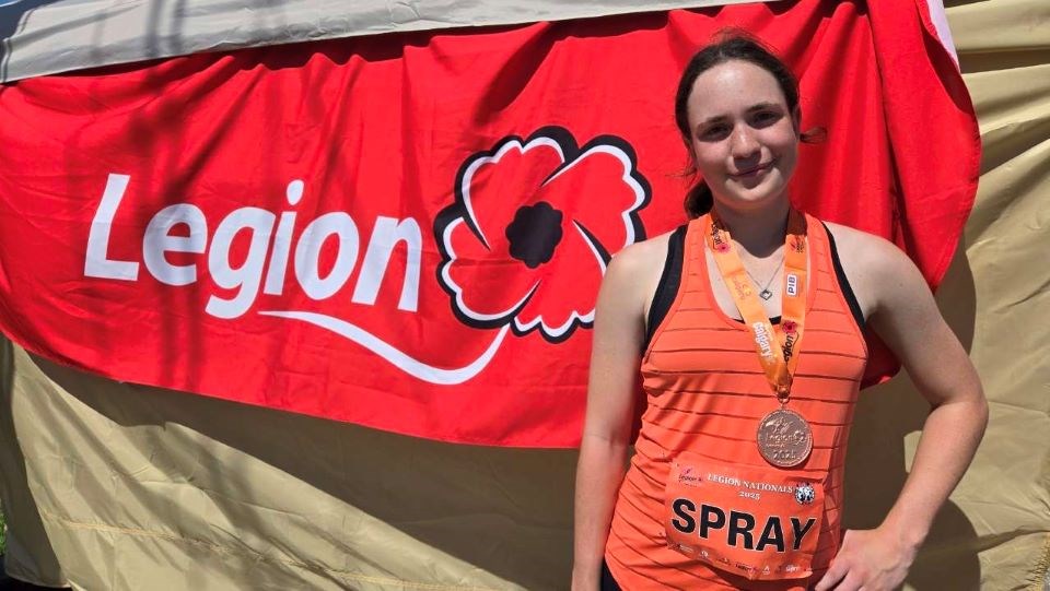 Amber Spray of Preeceville attended the Legion National Youth Track and Field Championships in Calgary Aug. 8-10