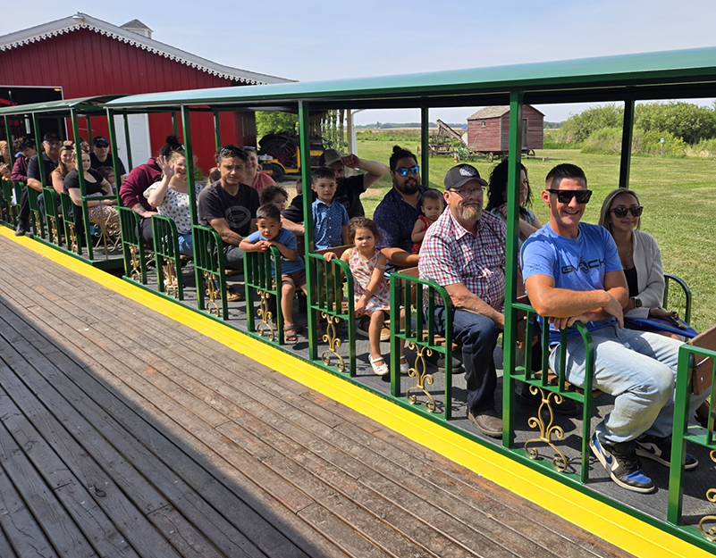 After the completion of graduation exercises, the Canora Pre-K students and their families took an exciting ride on the Huebert Homestead train. 