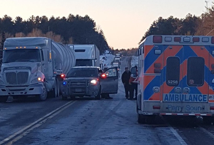 OPP say a crash on Highway 69 has resulted in multiple fatalities. Courtesy OPP.