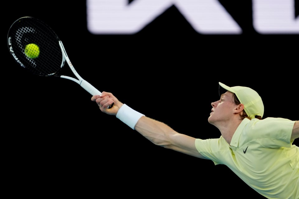 Australian Open Defending champion Jannik Sinner takes 1st set in