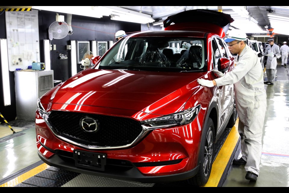 The first unit of the second-generation Mazda CX-5. Credit Mazda Canada Inc.