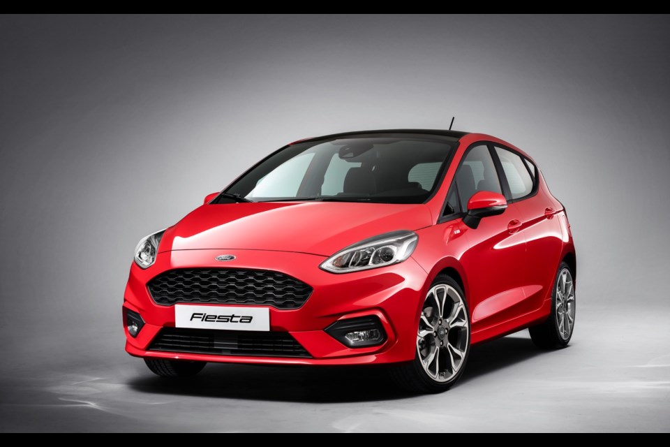 A Ford Fiesta with the ST-Line package, the sporty appearance of the ST version, but without the more powerful engine and the performance Credit Ford of Europe