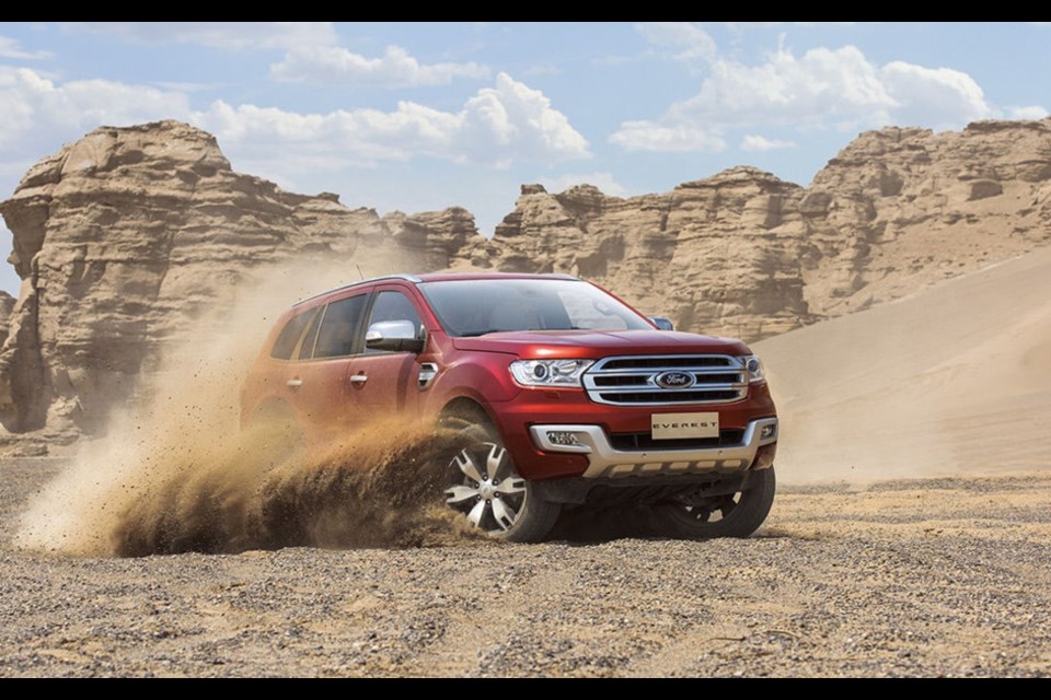 The current Ford Everest sold elsewhere in the world, which should become the Bronco in the United States and in Canada. Credit Ford Motor Company