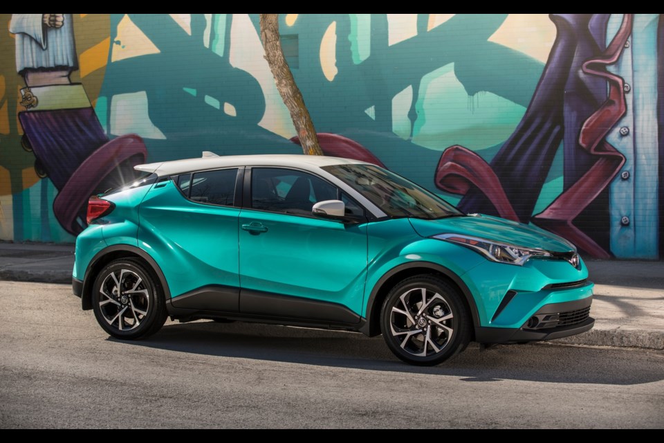 2018 Toyota C-HR - The new C-HR out-Jukes the Nissan Juke with bold styling and some wild colors. Credit Paul Giamou