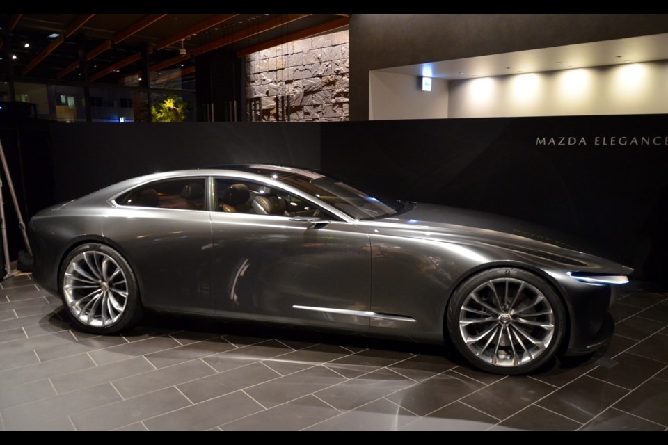 Mazda Vision Coupe - Tokyo Motor Show 2017. At the 2017 Tokyo Motor Show, Mazda is showcasing the evolution of the Kodo design language in what the automaker describes as “a new elegance.” The Mazda Vision Coupe is simply stunning. Credit Gabriel Gélinas