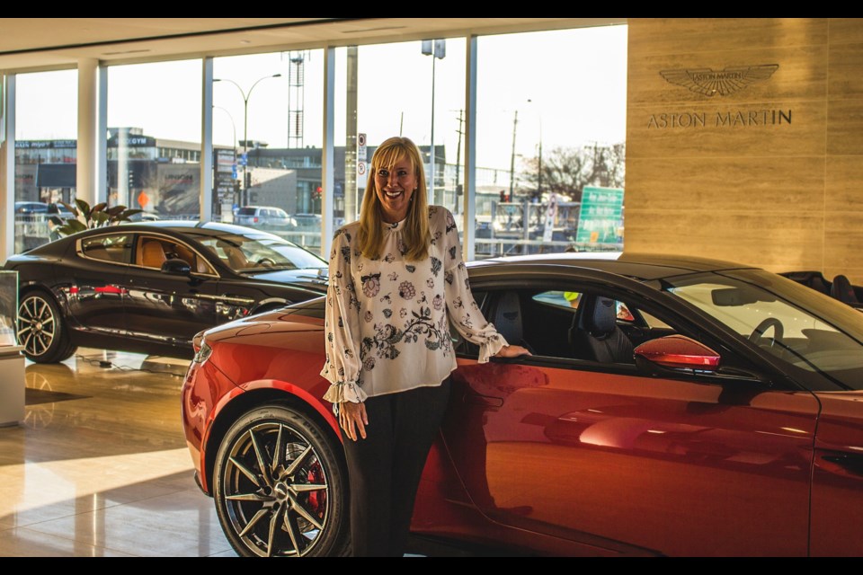 Laura Schwab is the first woman to occupy the position of president at Aston Martin The Americas. She is also the proud mother of a 15-month-old little girl. Credit William Clavey