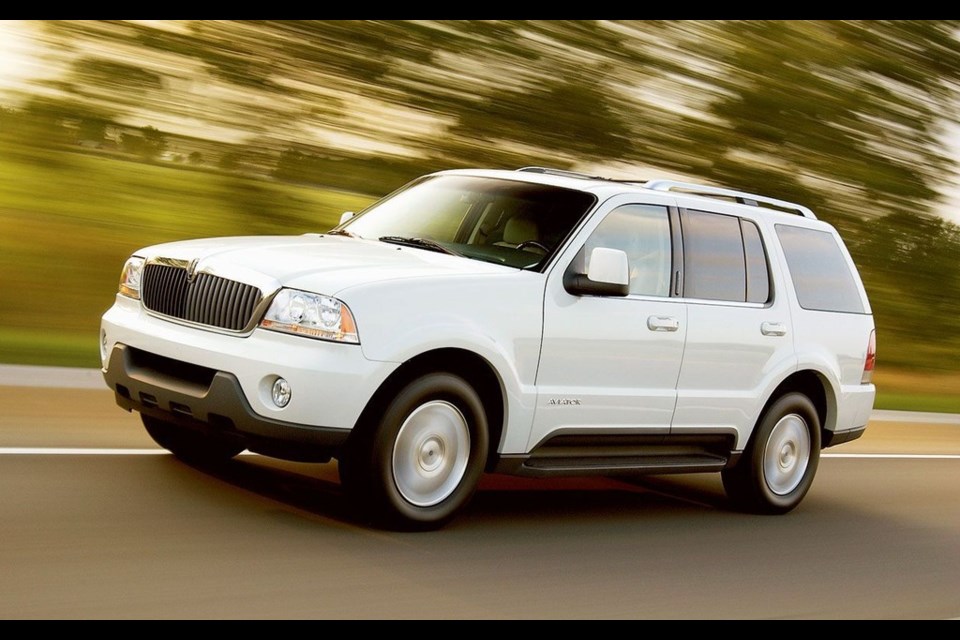 The first generation of the Lincoln Aviator was sold between 2003 and 2005. Credit Lincoln Motor Company