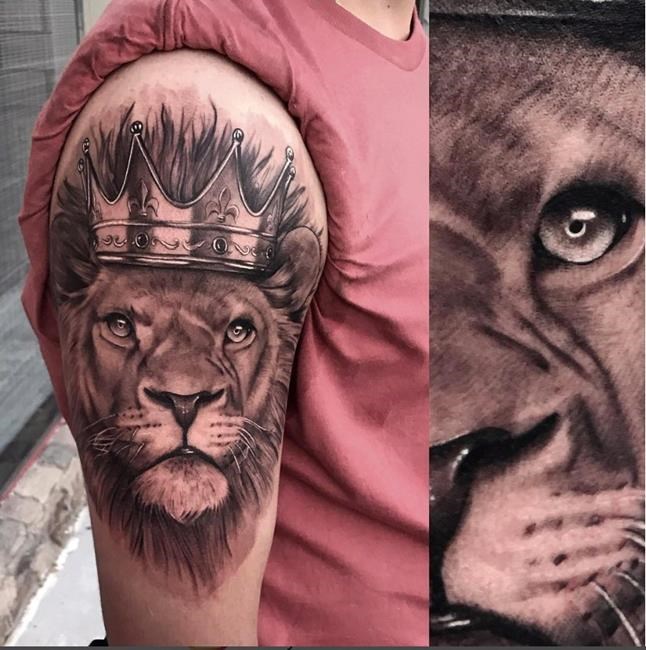 Details 69 lion tattoo on neck  thtantai2