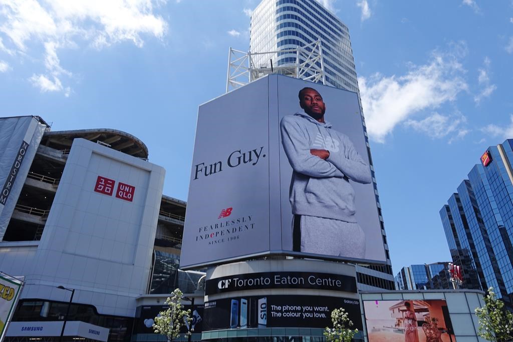 New balance shop kawhi billboard