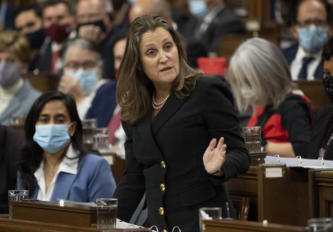 Freeland says Canada may retaliate against U.S. softwood lumber duty rate