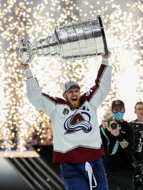 Colorado Avalanche defenseman Cale Makar lifts the Stanley Cup after the  team defeated the Tampa Bay Lightning in Game 6 of the NHL hockey Stanley  Cup Finals on Sunday, June 26, 2022