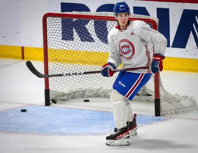 14 year old Juraj Slafkovsky at the Canadiens Hockey School
