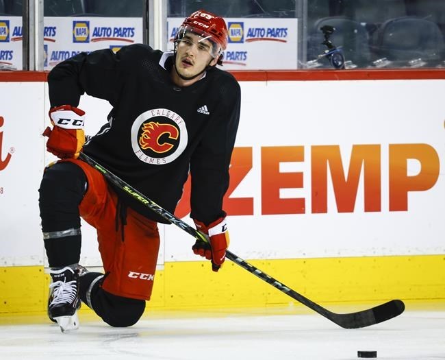 Adam Ruzicka #63 (Calgary Flames) first NHL goal Dec 7, 2021 