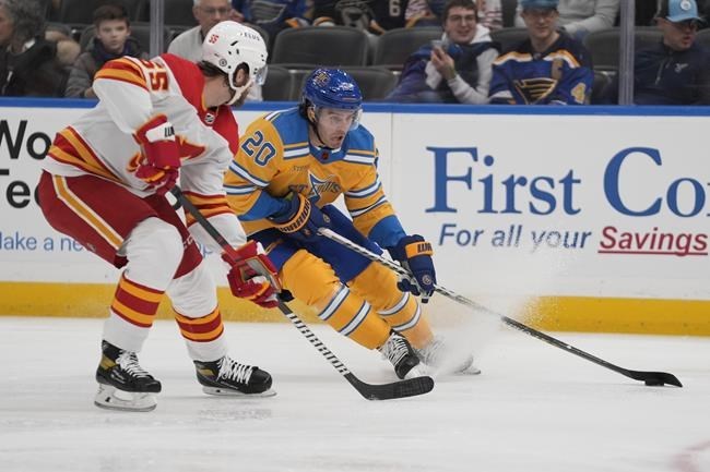 Robert Thomas' OT goal lifts Blues past Flames - Field Level Media -  Professional sports content solutions