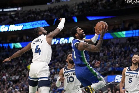 T-wolves outlast Mavs 124-121 despite 26-point 4th by Irving