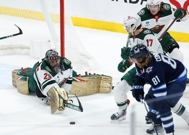 Fleury's 46-save effort leads Wild to 4-2 victory over reeling Jets 