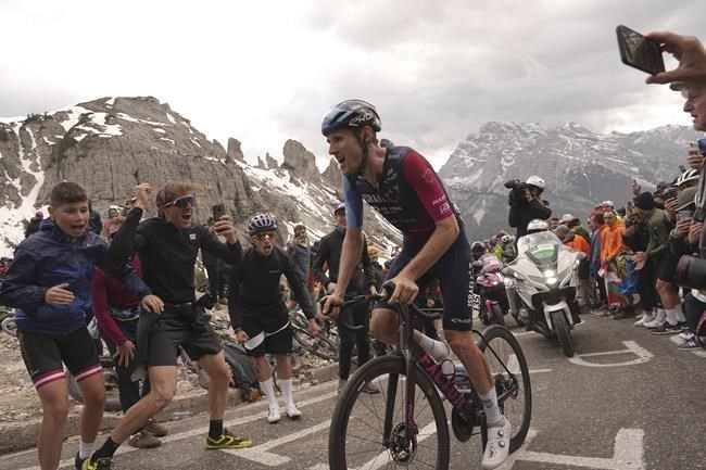 Canadian Derek Gee finishes second for fourth time at Giro d'Italia