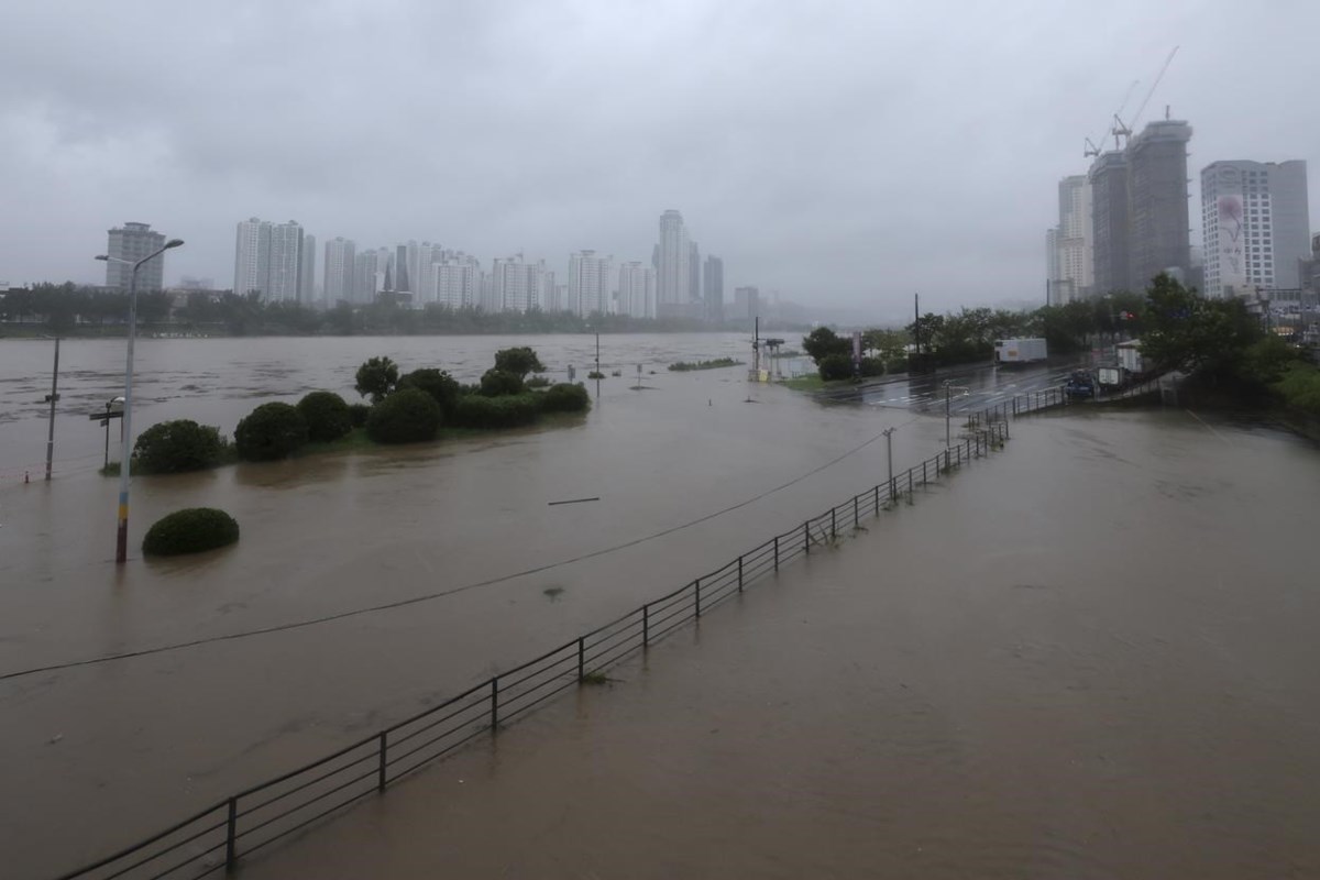 Tropical Storm Khanun pours intense rain on South Korea and heads