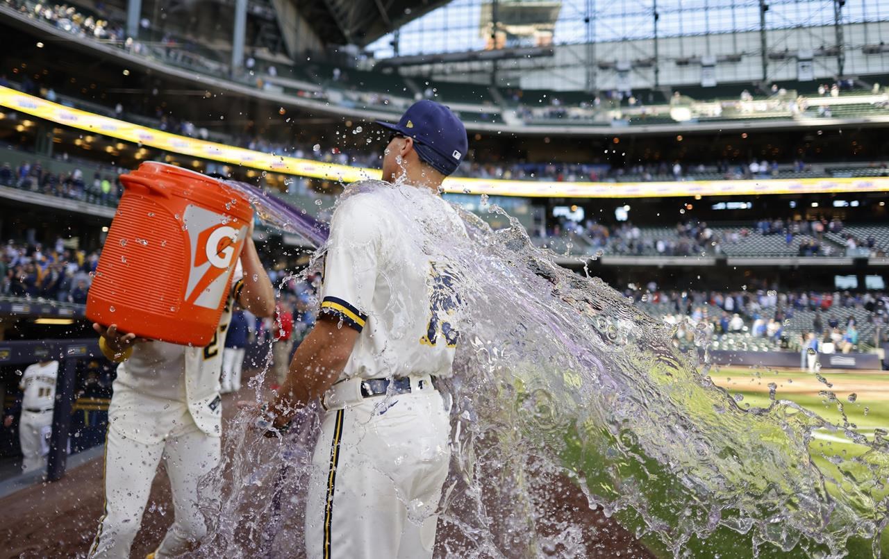 Tyrone Taylor hits 2 RBI doubles and scores go-ahead run in Brewers' 4-2  victory over Marlins