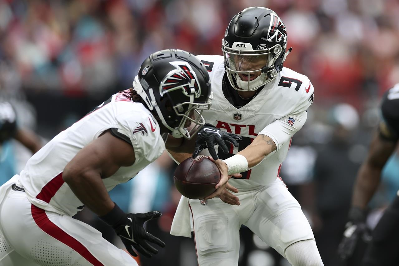 Falcons QB Ridder vows to shake off rough day after INTs in 23-7