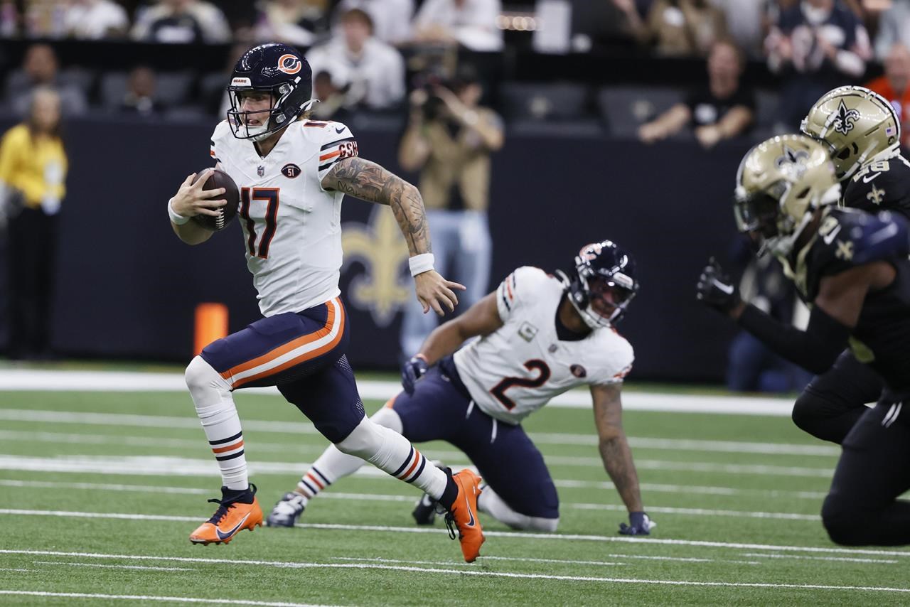 Saints-Bears game score: Chicago's Tyson Bagent 4 turnovers in loss