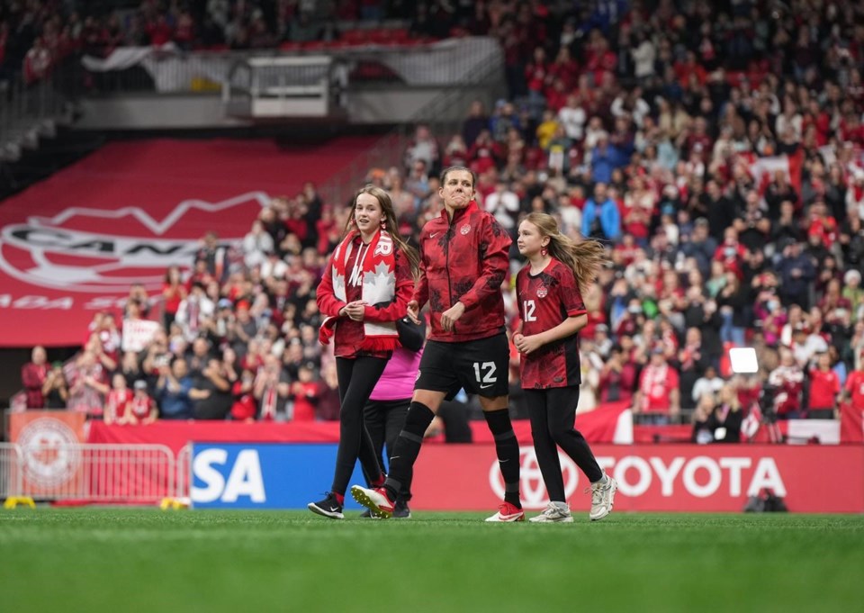 Christine Sinclair calls time on international career in emotional farewell game Delta Optimist