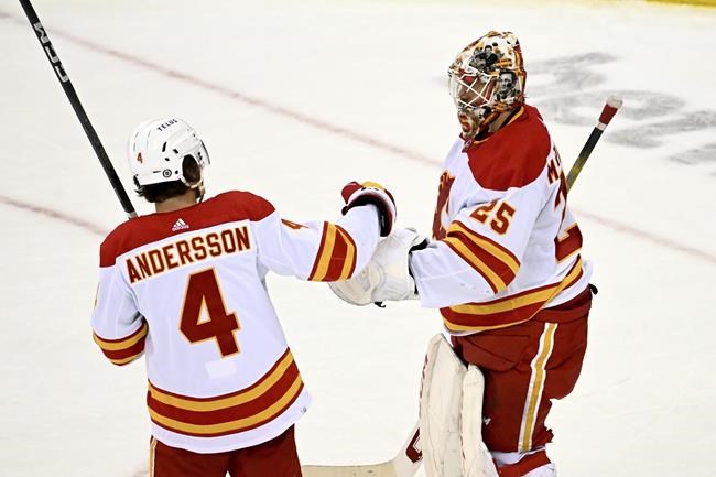 Markstrom makes 37 saves as Flames down Devils 5 3 for their third