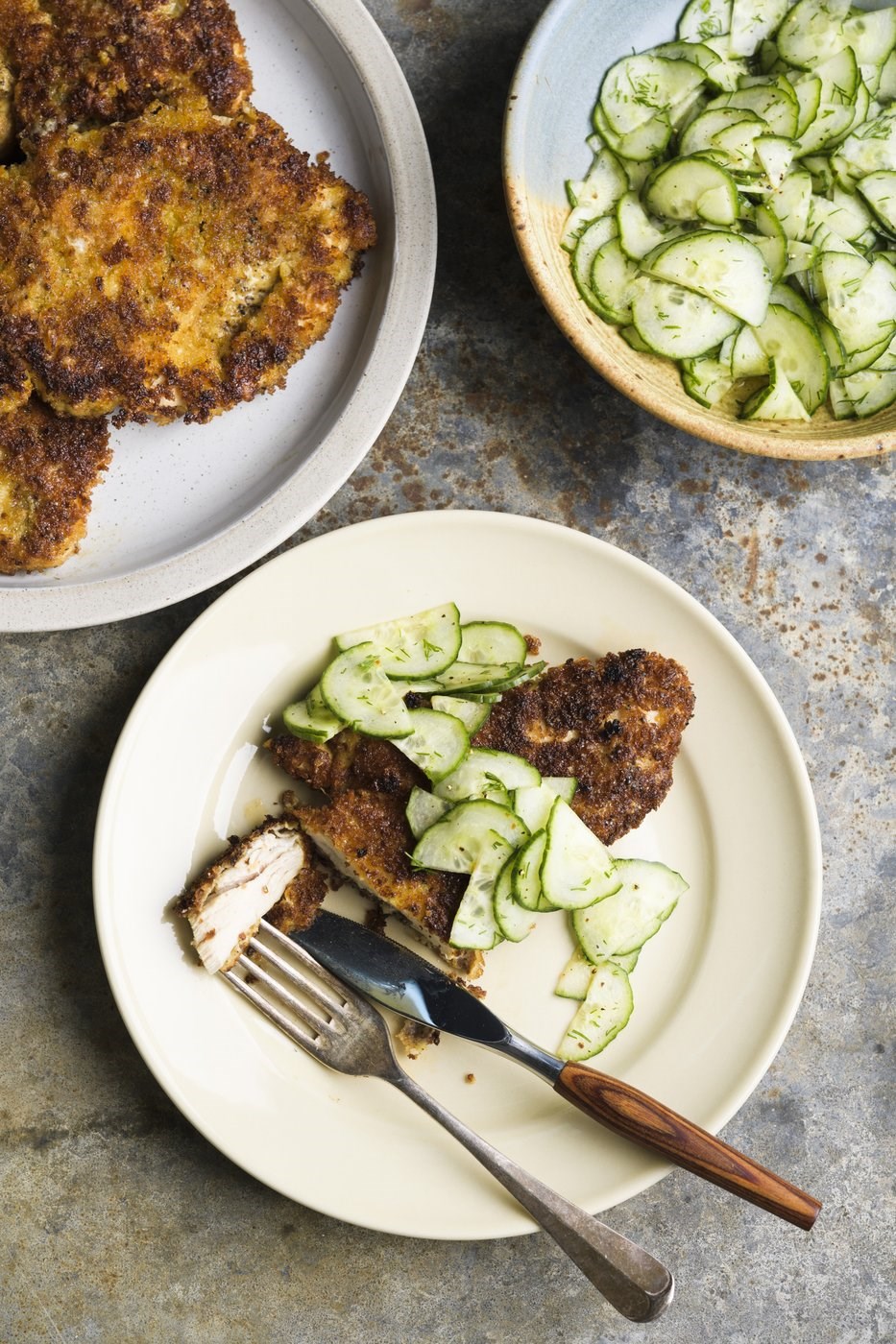 Whole-grain Dijon gives pan-fried chicken cutlets bright, pleasantly sharp flavor