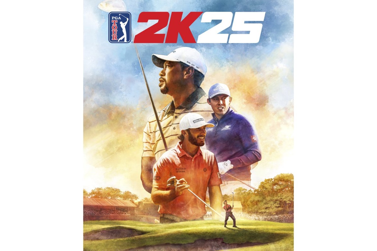 PGA Tour 2K25 cover features Homa, Fitzpatrick, Woods Flin Flon Reminder