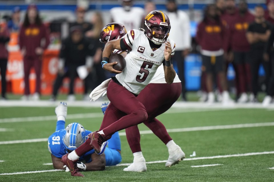 Jayden Daniels and the Commanders stun the top-seeded Lions 45-31 to reach  NFC title game - Victoria Times Colonist