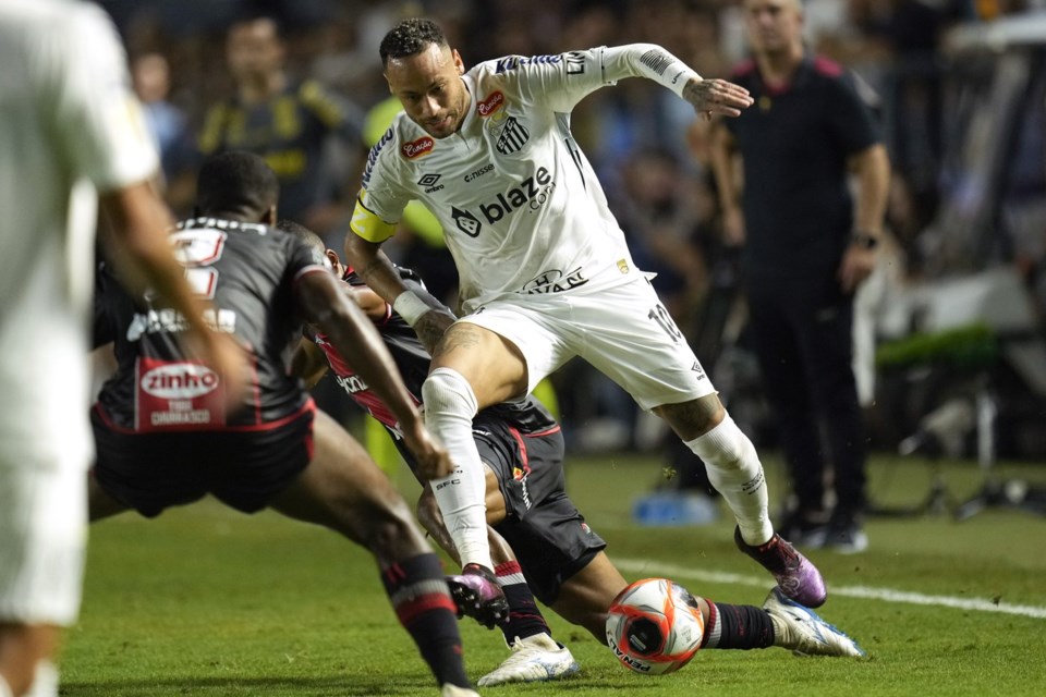Neymar makes his comeback for Santos and then takes a shot at his former  coach - Richmond News