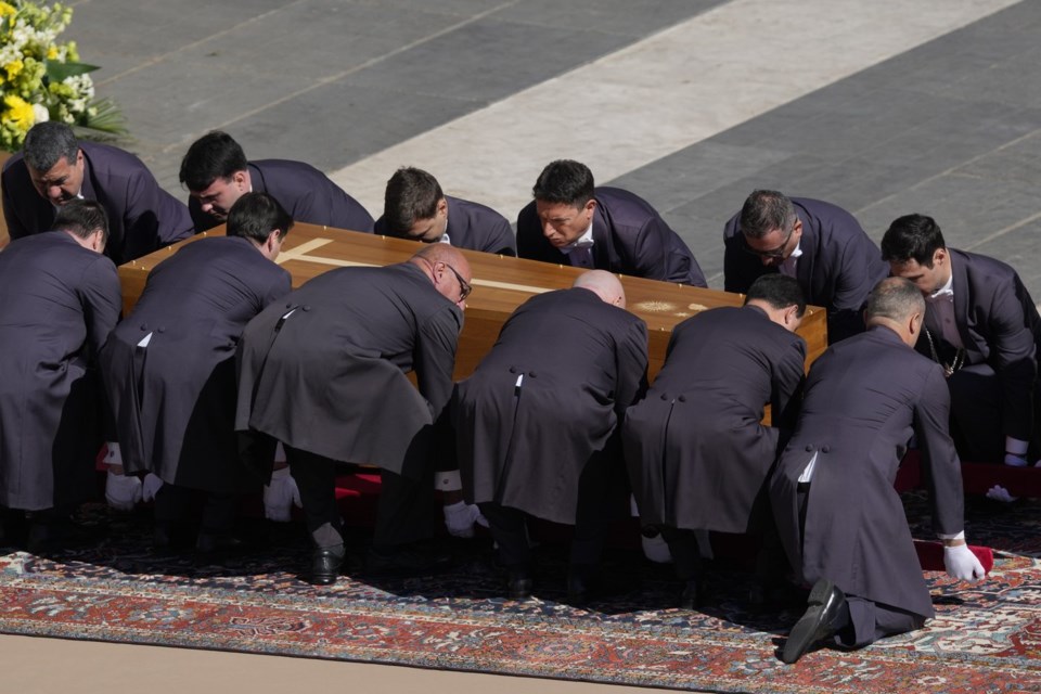 Pope Francis’ coffin leaves the Vatican en route to his burial place in St. Mary Major Basilica