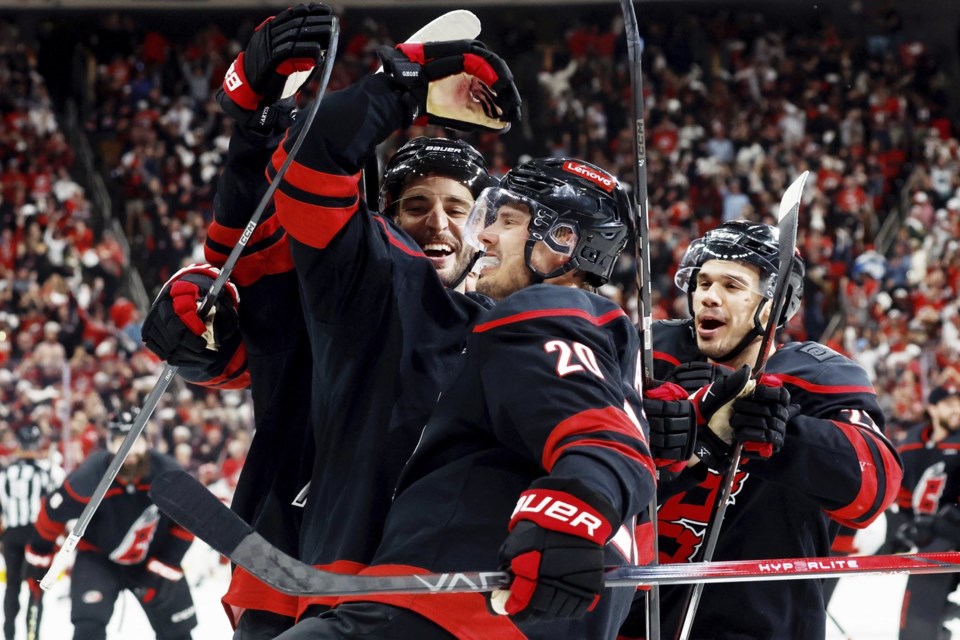 Hurricanes' Sebastian Aho celebrates arrival of baby during extended break in Stanley Cup Playoffs