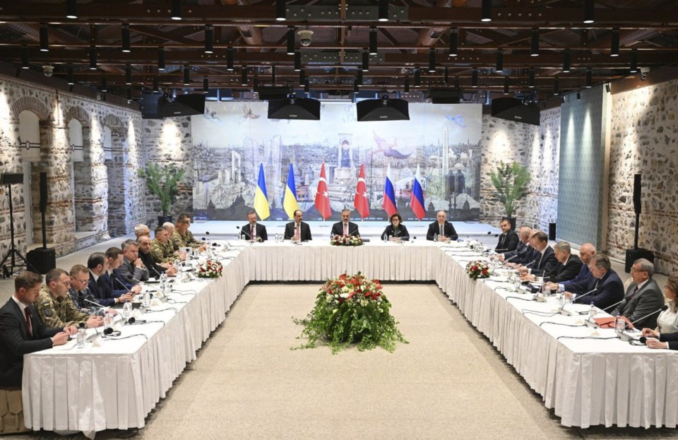 Russia=Ukraine peace talks end after less than 2 hours, officials say