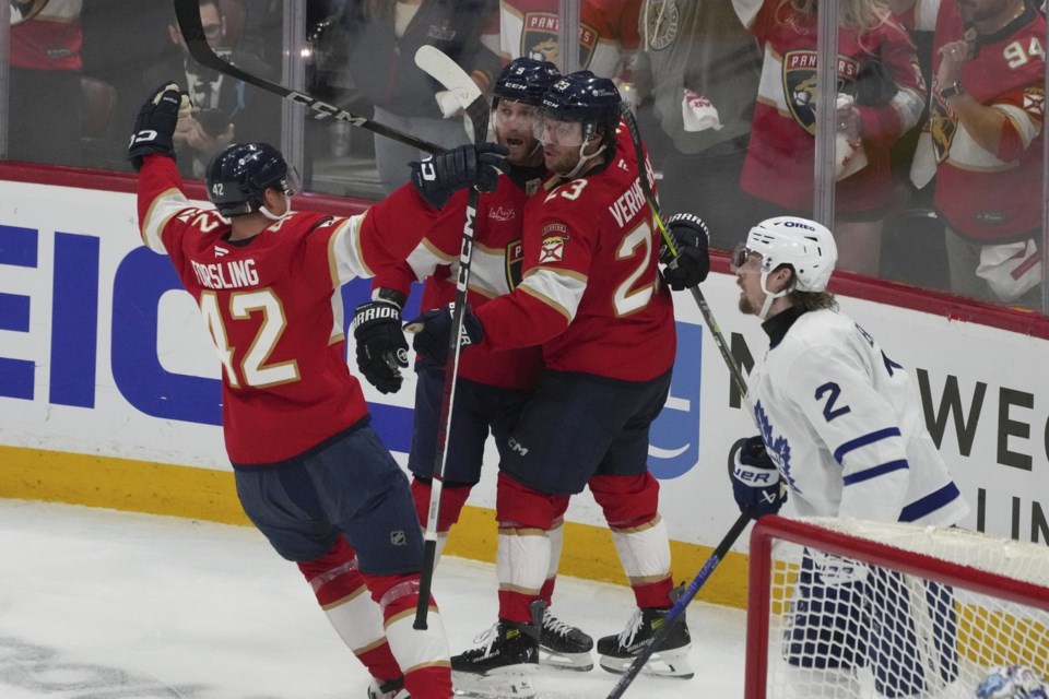 Marchand scores in OT, Panthers top Maple Leafs 5-4 to cut series deficit to 2-1