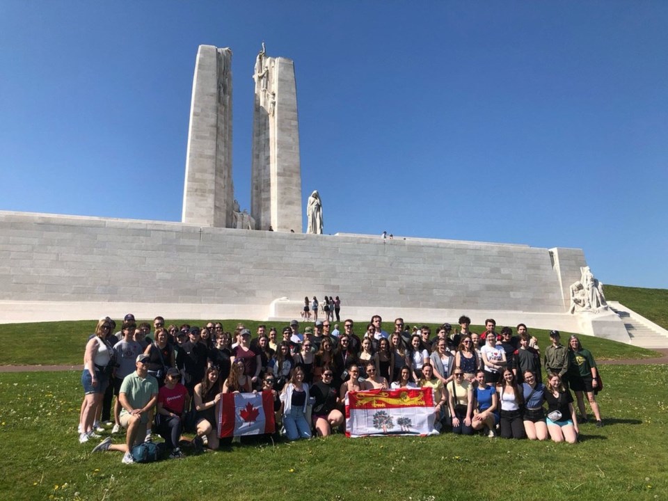 Canadian students in Netherlands for 1945 liberation celebrations
