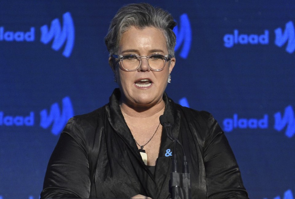 FILE - Presenter Rosie O'Donnell speaks at the 30th annual GLAAD Media Awards, May 4, 2019, in New York. (Photo by Evan Agostini/Invision/AP, File)
