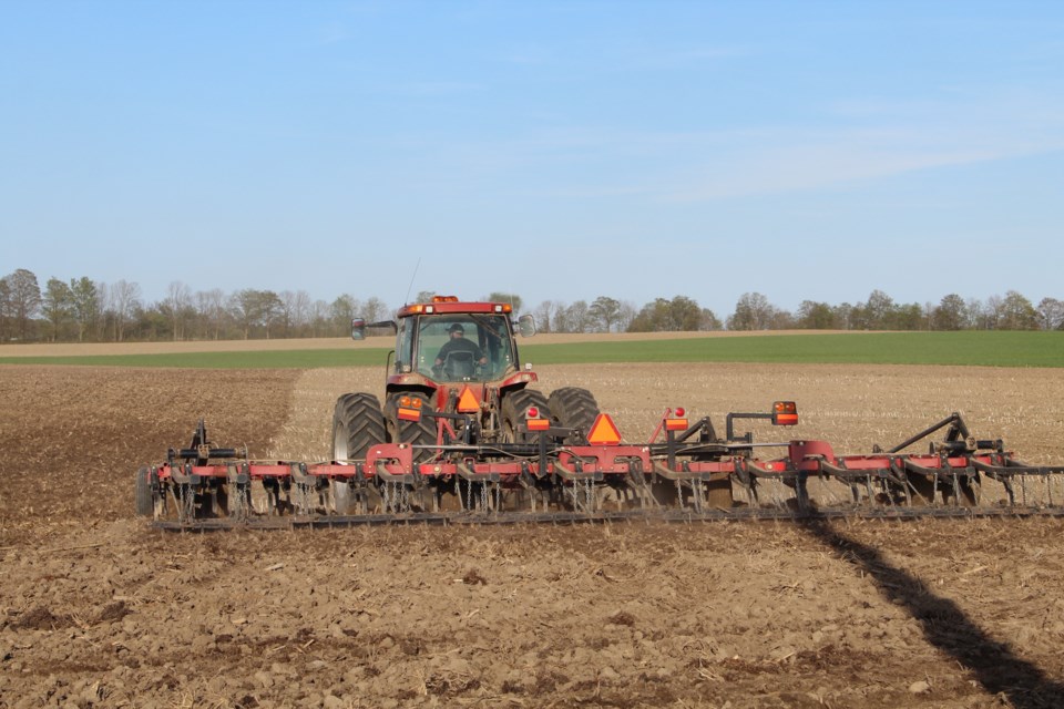A farmer in the Barrie area prepares his field for a new crop in this file photo from May 21, 2018. Raymond Bowe/BarrieToday