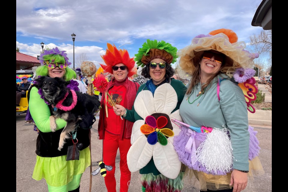 Dozens of community members participate each year in the Absurd April Fool's Day Parade in Longmont.