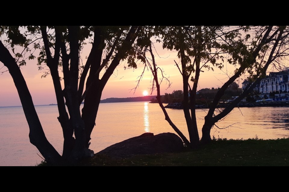 Sunrise from Midland Bay Landing. Eric Nisbet photo.