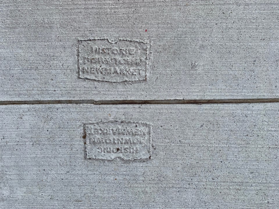 USED 2019 08 29 Historic downtown sidewalk stamp DK