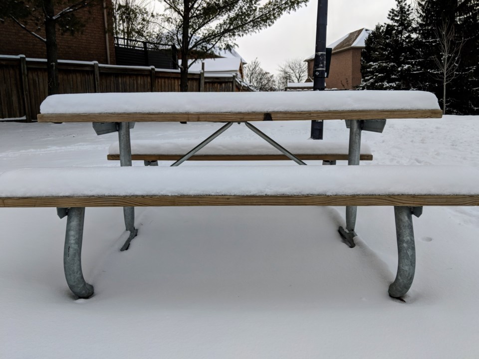 USED 20190127 snowy picnic table KC