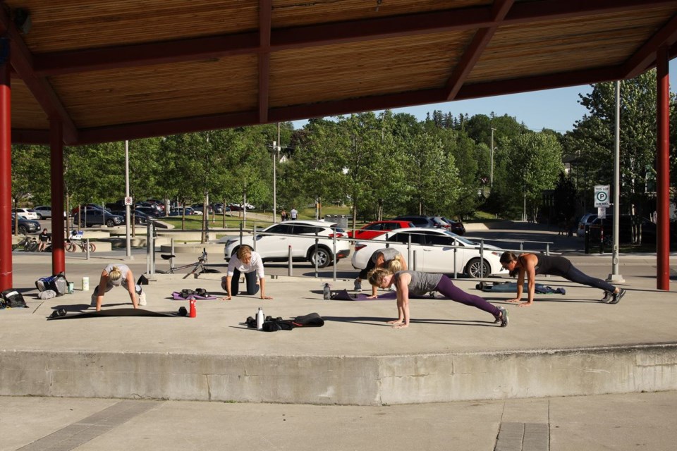 USED 2020 06 22 yoga at Riverwalk Commons