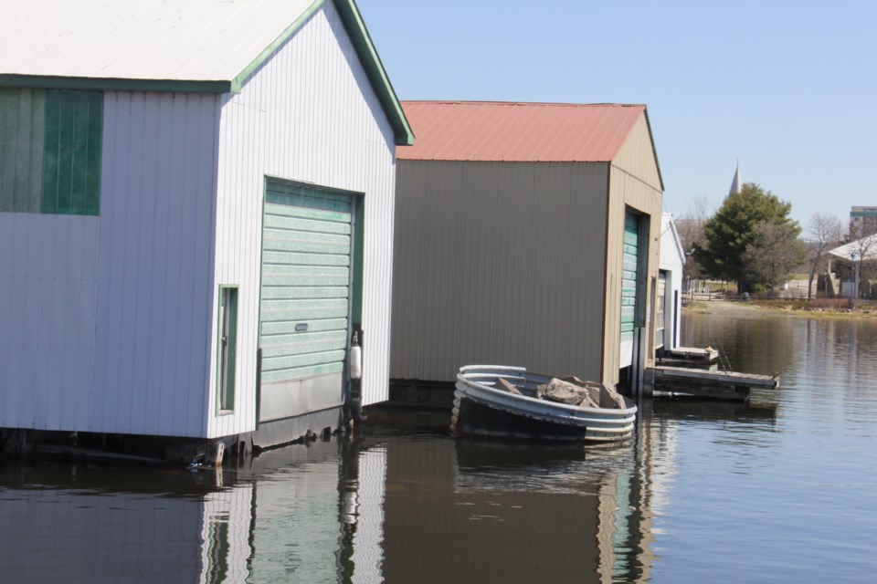 USED 2018-05-31goodmorning  6 Boat houses at Kings Landing. Photo by Brenda Turl for BayToday.